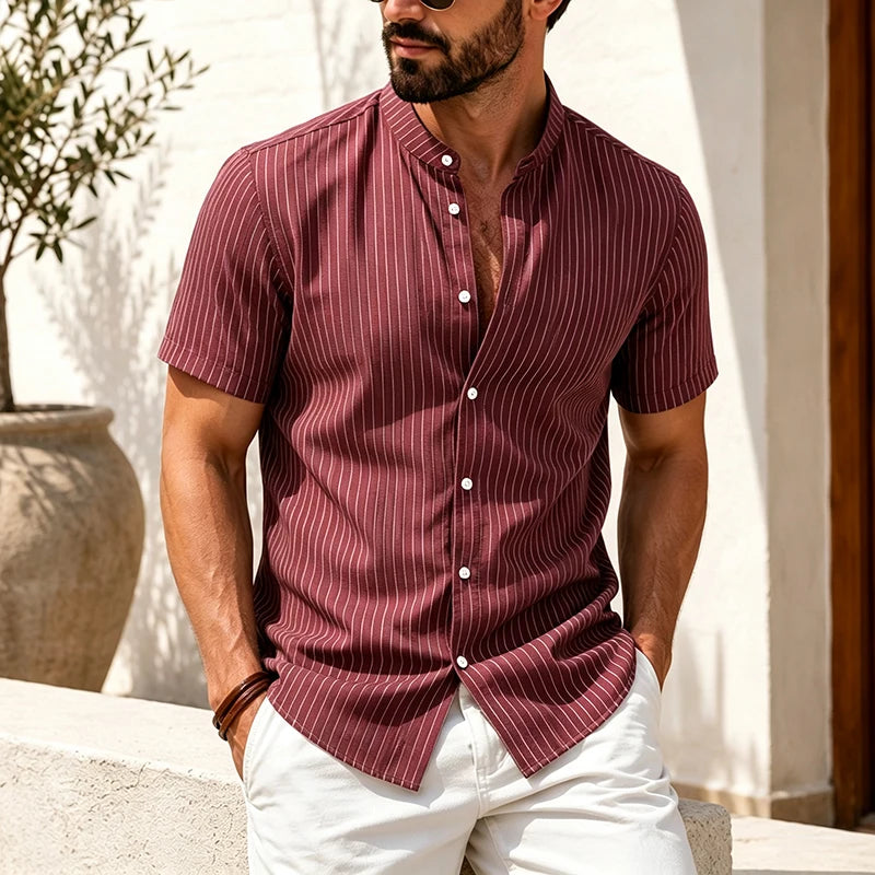 Camisa de Linho Listrada