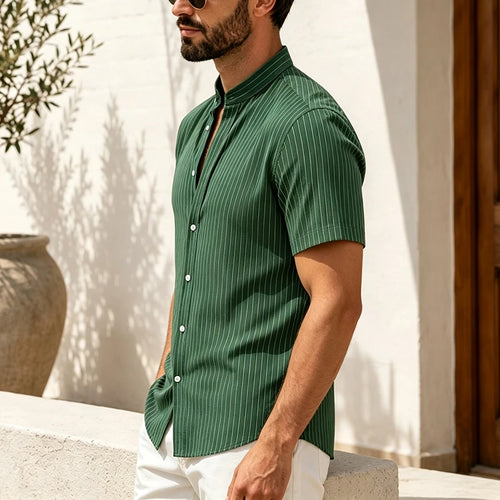 Camisa de Linho Listrada