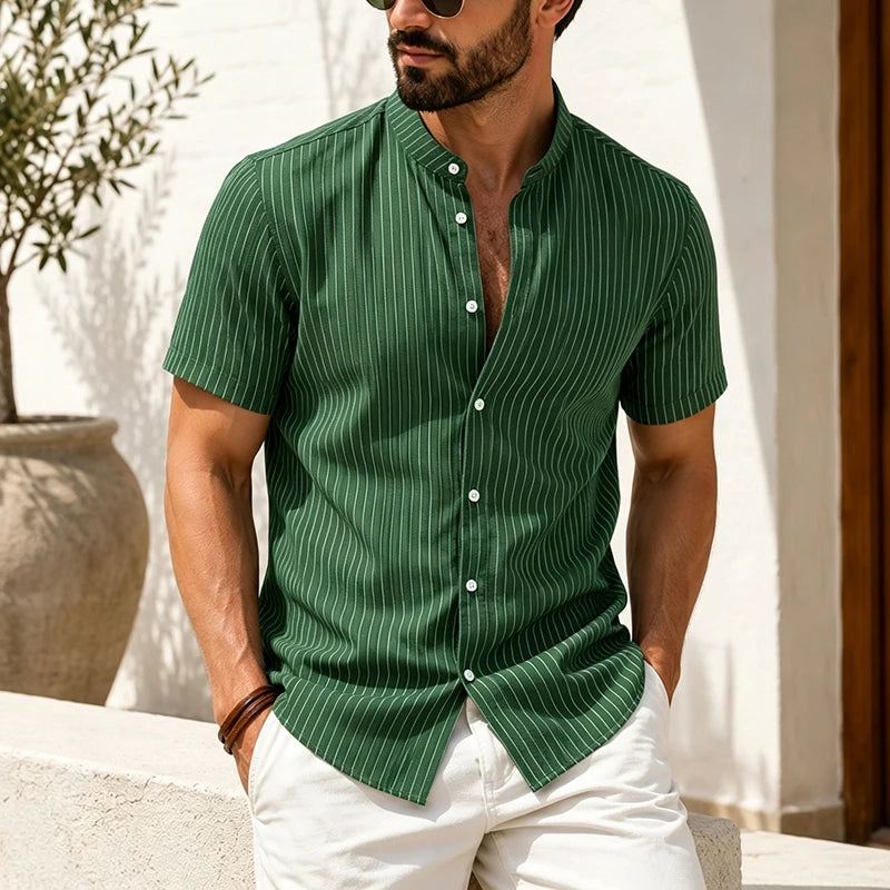 Camisa de Linho Listrada