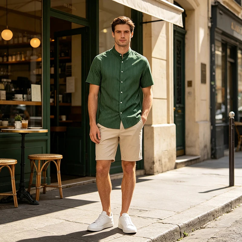 Camisa de Linho Listrada