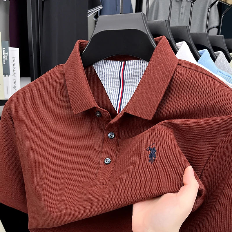 Camiseta Polo de Manga Curta Premium 100% Algodão