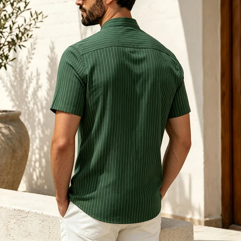 Camisa de Linho Listrada