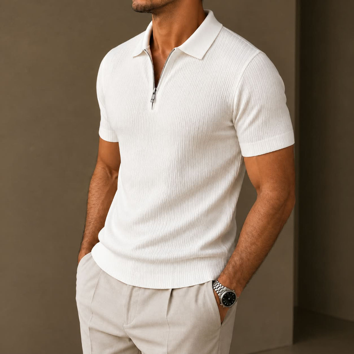 Camisa Polo Italiana Canelada